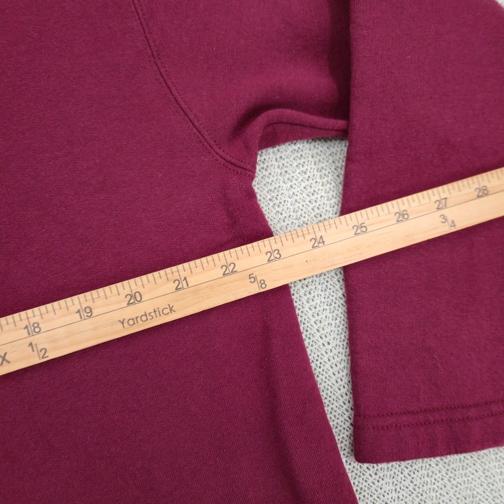 Vintage Hanes Her Way Sweatshirt Womens Large Red Crew Neck Pullover Blank Y2K - Picture 5 of 9